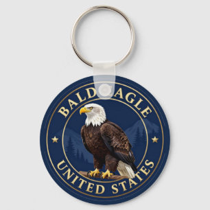 Porte-clés 🦅 Pygargue à tête blanche Faune des États-Unis