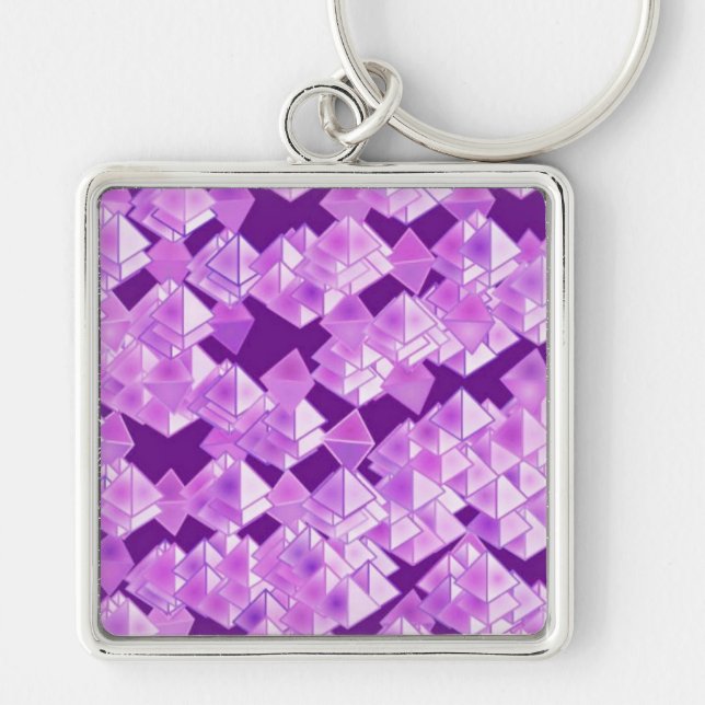 Porte-clés Pyramid crystals, purple (Devant)