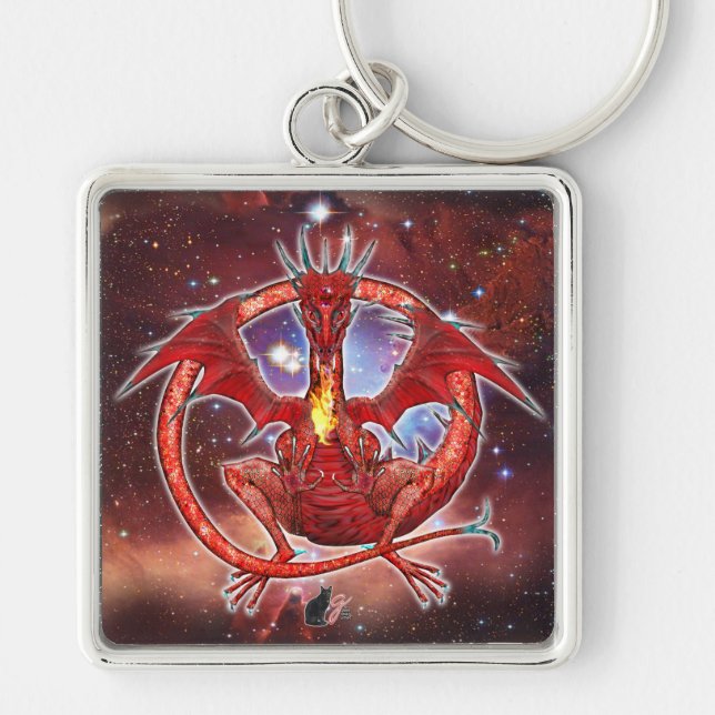 Porte-clés Pyrope Cosmic Dragon  Keychain (Devant)