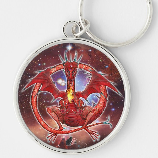 Porte-clés Pyrope Cosmic Dragon  Keychain (Devant)