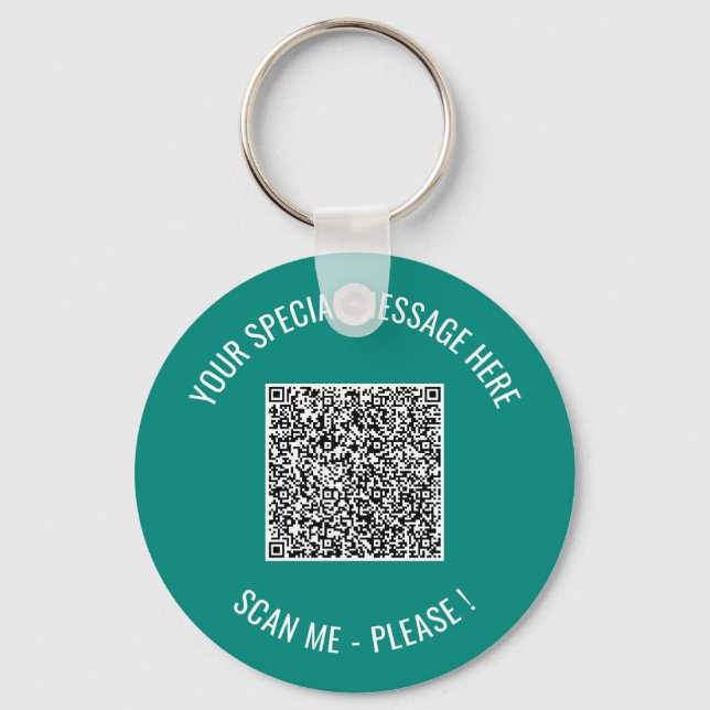 Porte-clés QR Code Ajouter un message spécial Porte - clé Sur (Recto)