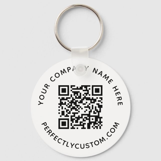 Porte-clés QR code and custom text round (Recto)