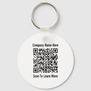 Porte-clés QR Code Black and White 2-Sided Business Template