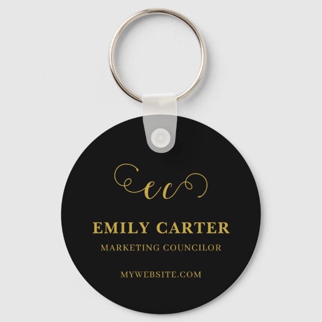 Porte-clés QR Code Business Name Promo Keychains (Recto)