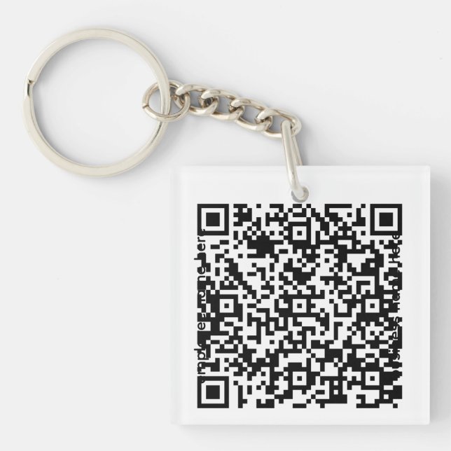 Porte-clés QR Code en acrylique (Devant)