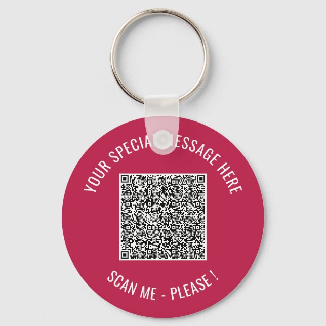 Porte-clés QR Code Info Votre cadeau spécial Porte - clé surp (Recto)