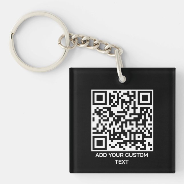Porte-clés QR Code personnalisé – Conception moder (Devant)