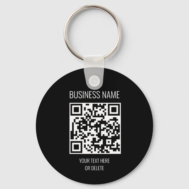 Porte-clés QR Code Professionnel Professionnel Noir Cercle Bl (Recto)