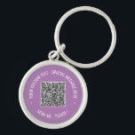 Porte-clés QR Code Scan Info Custom Text and Colors Keychain<br><div class="desc">Choose Colors and Font - Your Special QR Code Info and Custom Text Personalized Modern Gift - Add Your QR Code - Image or Logo - photo / Text - Name or other info / message - Resize and Move or Remove / Add Elements - Image / Text with Customization...</div>