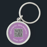 Porte-clés QR Code Scan Info Custom Text and Colors Keychain<br><div class="desc">Choose Colors and Font - Your Special QR Code Info and Custom Text Personalized Modern Gift - Add Your QR Code - Image or Logo - photo / Text - Name or other info / message - Resize and Move or Remove / Add Elements - Image / Text with Customization...</div>