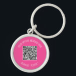 Porte-clés QR Code Your Special Message Modern Keychain<br><div class="desc">Choose Colors and Font - Your Special QR Code Info and Custom Text Personalized Modern Gift - Add Your QR Code - Image or Logo - photo / Text - Name or other info / message - Resize and Move or Remove / Add Elements - Image / Text with Customization...</div>