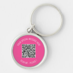 Porte-clés QR Code Your Special Message Modern Keychain