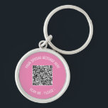 Porte-clés QR Code Your Special Message Modern Surprise Gift<br><div class="desc">Choose Colors and Font - Your Special QR Code Info and Custom Text Personalized Modern Gift - Add Your QR Code - Image or Logo - photo / Text - Name or other info / message - Resize and Move or Remove / Add Elements - Image / Text with Customization...</div>