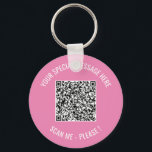 Porte-clés QR Code Your Special Message Modern Surprise Gift<br><div class="desc">Choose Colors and Font - Your Special QR Code Info and Custom Text Personalized Modern Gift - Add Your QR Code - Image or Logo - photo / Text - Name or other info / message - Resize and Move or Remove / Add Elements - Image / Text with Customization...</div>