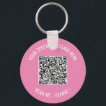 Porte-clés QR Code Your Special Message Modern Surprise Gift<br><div class="desc">Choose Colors and Font - Your Special QR Code Info and Custom Text Personalized Modern Gift - Add Your QR Code - Image or Logo - photo / Text - Name or other info / message - Resize and Move or Remove / Add Elements - Image / Text with Customization...</div>