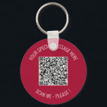 Porte-clés QR Code Your Special Message Surprise Keychain<br><div class="desc">Choose Colors and Font - Your Special QR Code Info and Custom Text Personalized Modern Gift - Add Your QR Code - Image or Logo - photo / Text - Name or other info / message - Resize and Move or Remove / Add Elements - Image / Text with Customization...</div>