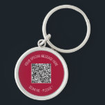 Porte-clés QR Code Your Special Message Surprise Keychain<br><div class="desc">Choose Colors and Font - Your Special QR Code Info and Custom Text Personalized Modern Gift - Add Your QR Code - Image or Logo - photo / Text - Name or other info / message - Resize and Move or Remove / Add Elements - Image / Text with Customization...</div>