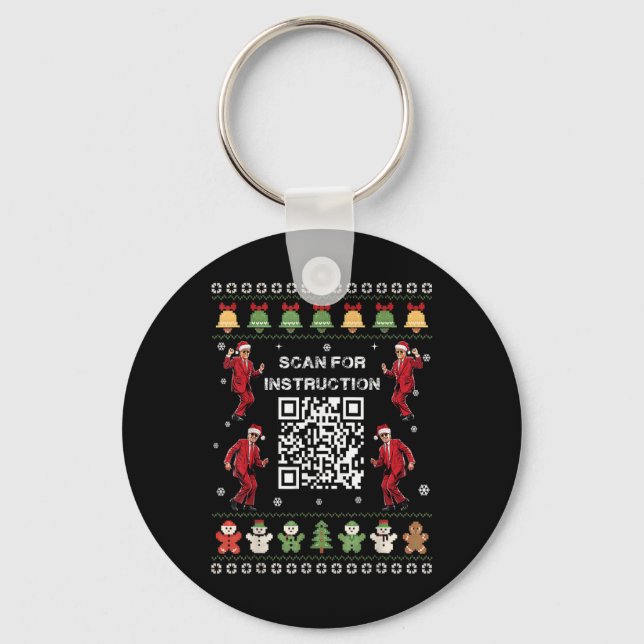 Porte-clés Qr Trump Dance Code Président Analyse De L'Instruc (Recto)