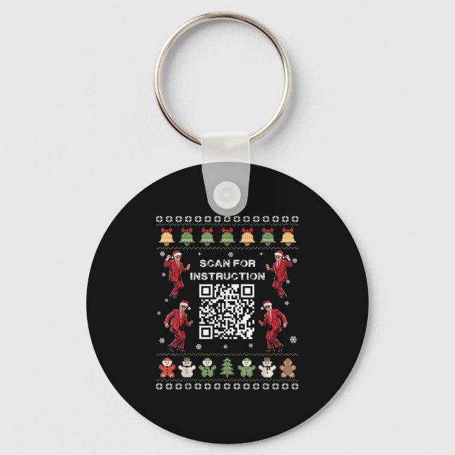 Porte-clés Qr Trump Dance Code Président Analyse De L'Instruc (Recto)