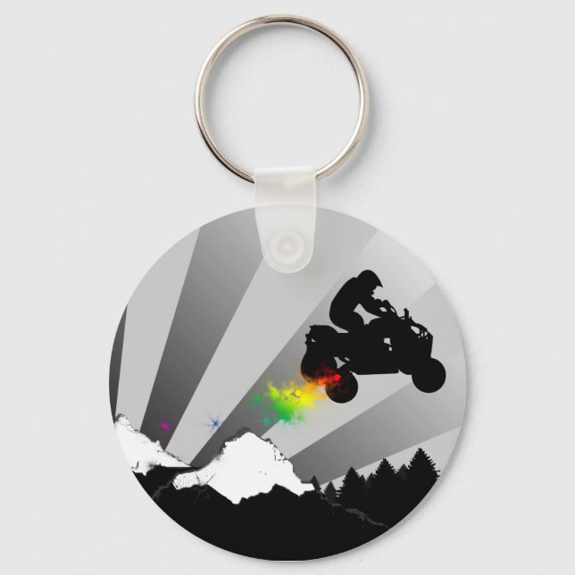 Porte-clés quads. piste de saleté. (Recto)