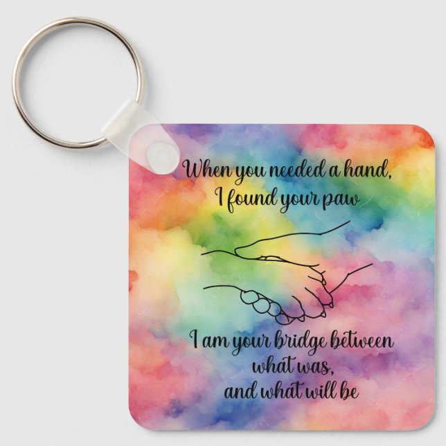 Porte-clés Quand j'avais besoin d'une main (Recto)