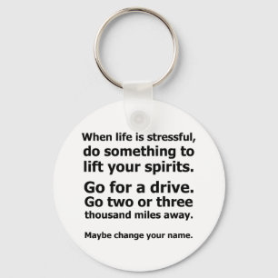 Porte-clés Quand la vie est stressante