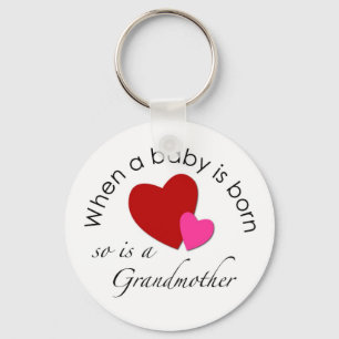 Porte-clés Quand un bébé est né, est ainsi une grand-mère