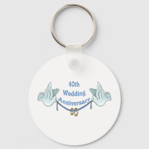 Porte-clés quarantième cadeaux t d'anniversaire de mariage