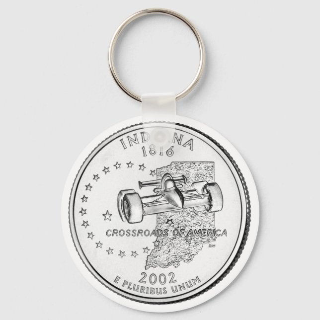 Porte-clés Quart de dollar de l'Indiana (Recto)