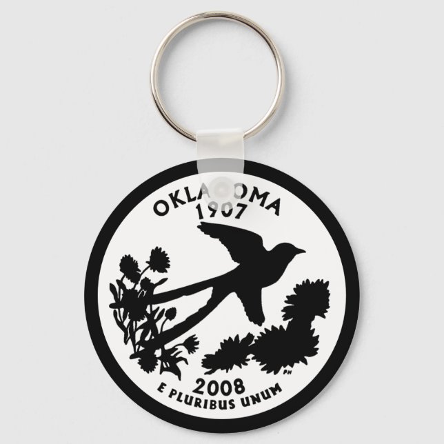 Porte-clés Quart de dollar de l'Oklahoma (Recto)