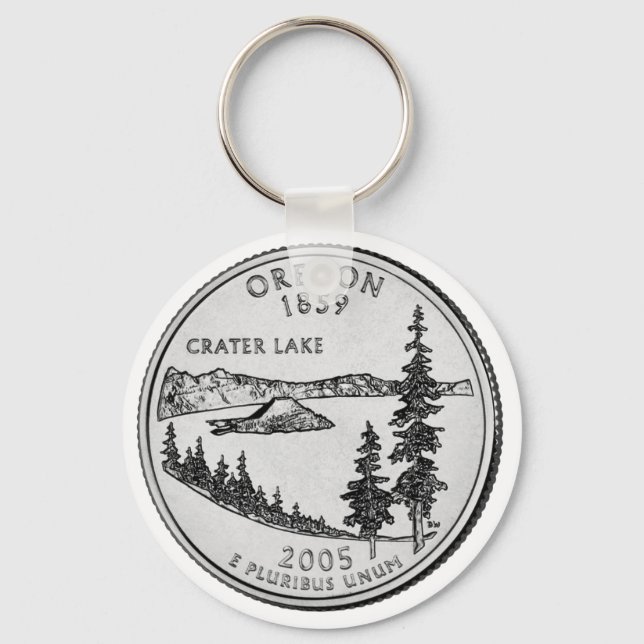 Porte-clés Quart de dollar de l'Oregon (Recto)