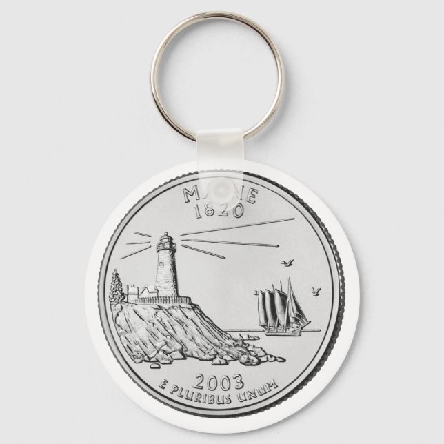 Porte-clés Quart de dollar du Maine (Recto)