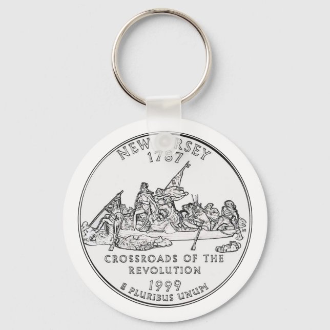 Porte-clés Quart de dollar du New Jersey (Recto)