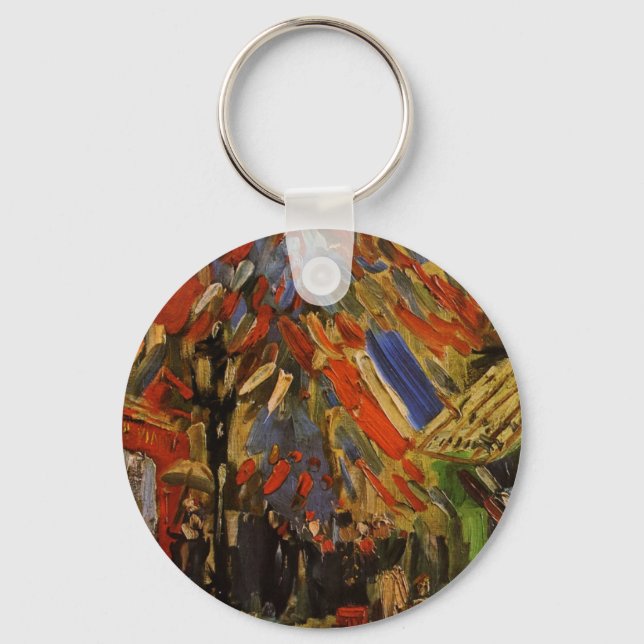 Porte-clés Quatorze Juillet à Paris par Vincent van Gogh (Recto)