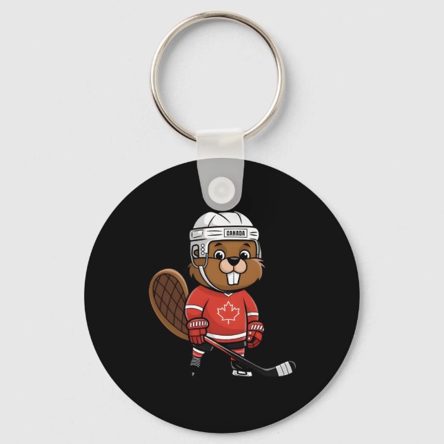 Porte-clés Quatre nations Ttle Glol Face-off Castor canadien  (Recto)