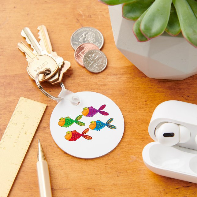 Porte-clés quatre poissons drôles (Créateur téléchargé)