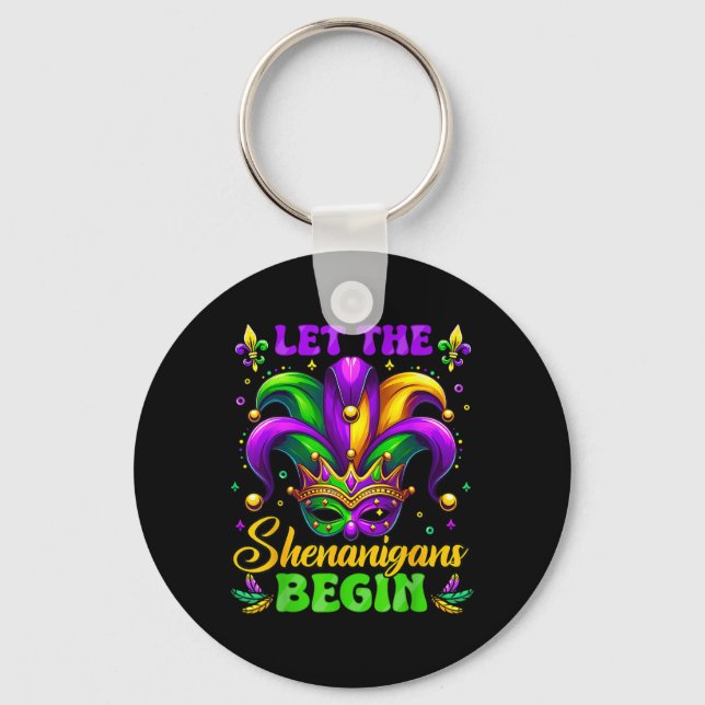 Porte-clés Que Les Shenanigans Commencent Mardi Gras 4 (Recto)