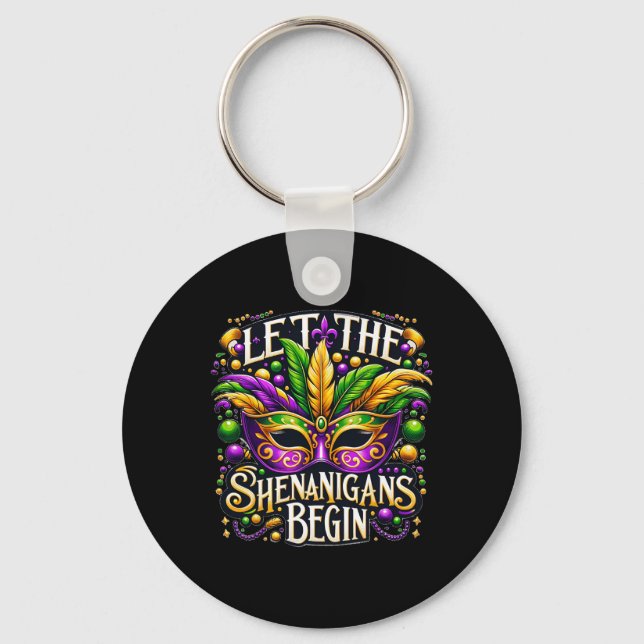 Porte-clés Que Les Shenanigans Commencent Mardi Gras 8 (Recto)