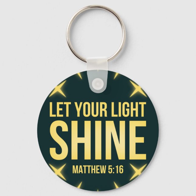 Porte-clés Que Ta Lumière Brille Matthieu 5:16 (Recto)