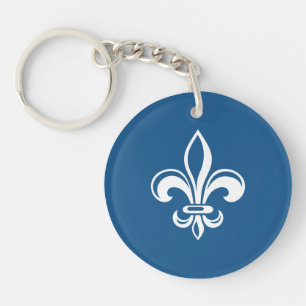 Porte-clés Québec France fleur de lys Français - VOS COULEURS