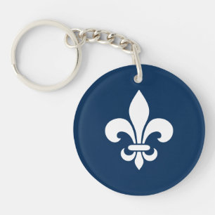 Porte-clés Québec France fleur de lys Français - VOS COULEURS
