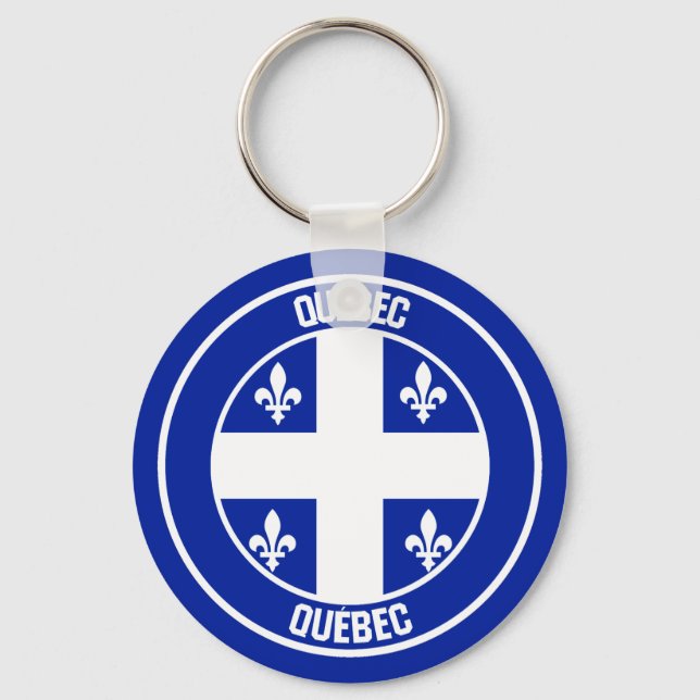 Porte-clés Quebec Round Emblem (Recto)