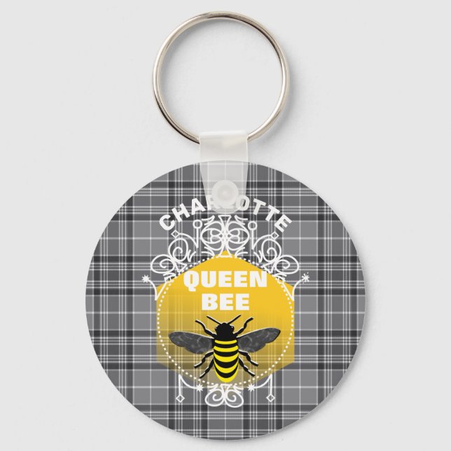 Porte-clés Queen Bee Funny Cute Girly Personalized (Recto)