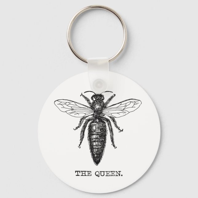 Porte-clés Queen Bee Illustration Classic Drawing (Recto)