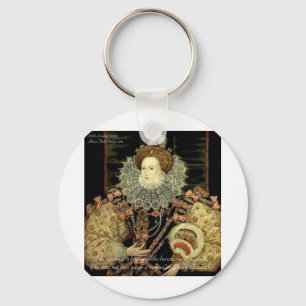Porte-clés Queen Elizabeth 1 Love/Honour Love Quote Gifts