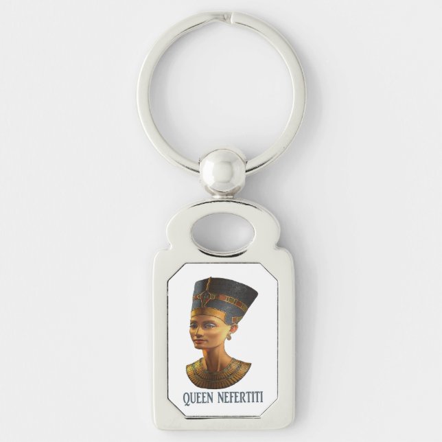 Porte-clés Queen Nefertiti Ancien égyptien design cadeau Keyc (Devant)