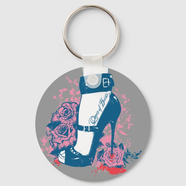 Porte-clés Queen of hearts conception de chaussures pointue (Recto)