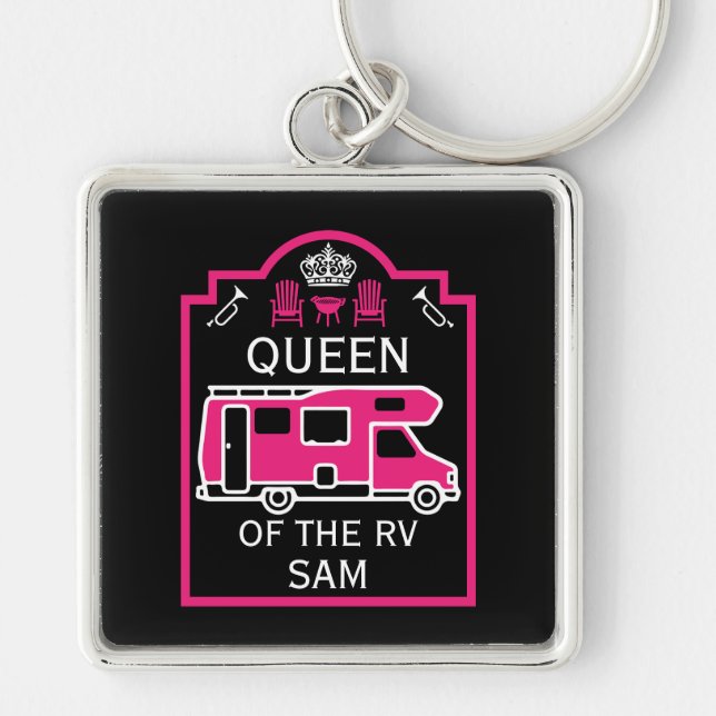 Porte-clés Queen Of The Camper RV (Devant)