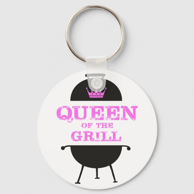 Porte-clés Queen Of The Grill, Couronne Rose (Recto)