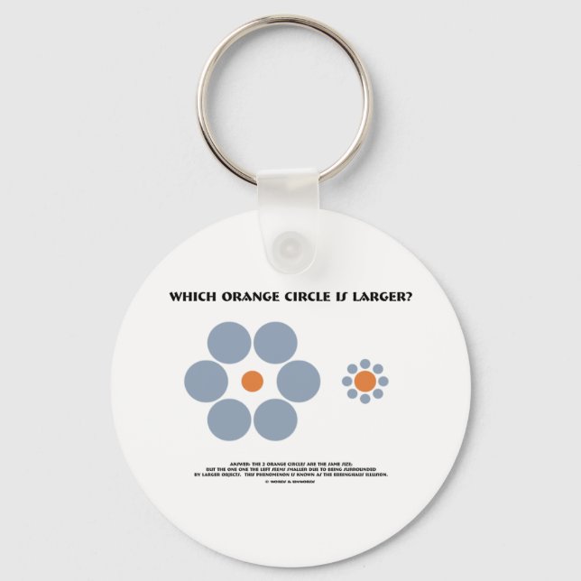 Porte-clés Quel Cercle Orange Est Le Plus Grand ? (Illusion o (Recto)